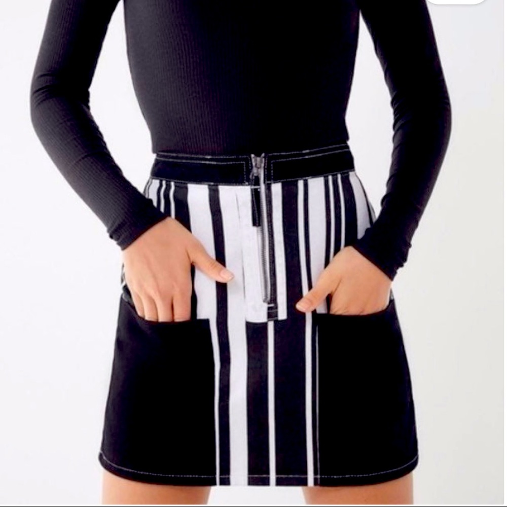 Urban Outfitters Stripped Miniskirt